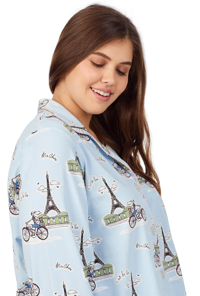 C'est La Vie Long Sleeve Classic Stretch Jersey PJ Set
