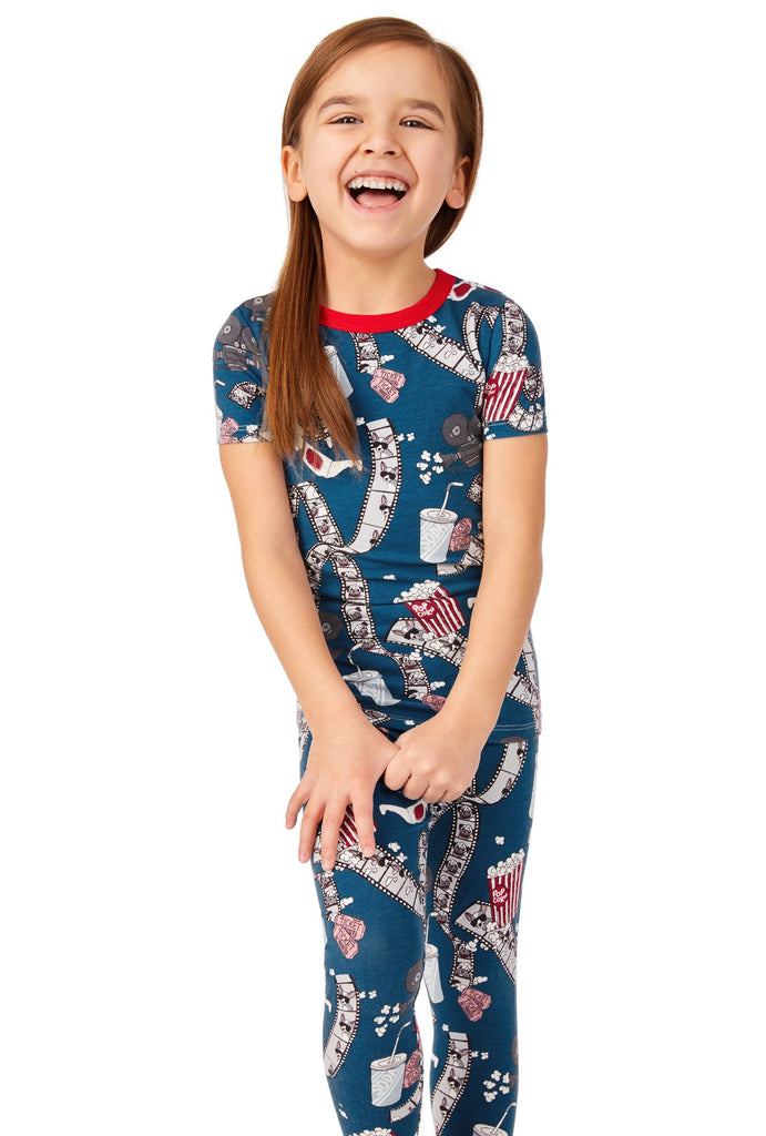 Movie Night Long Sleeve Stretch Jersey Kids PJ Set