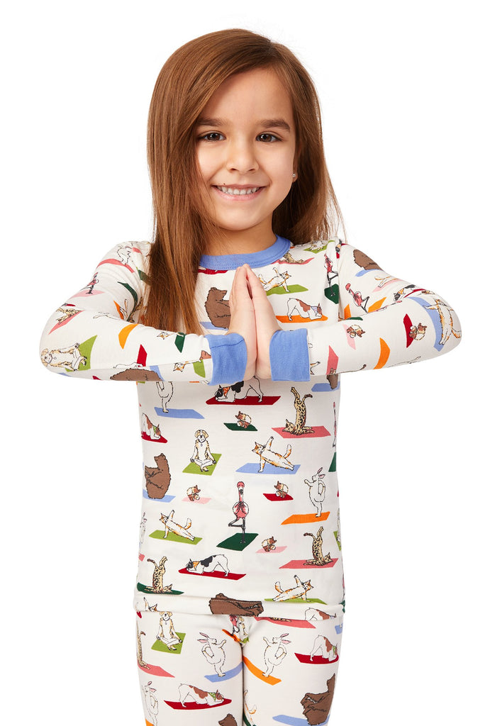 Zen at the Zoo Long Sleeve Stretch Jersey Kids PJ Set