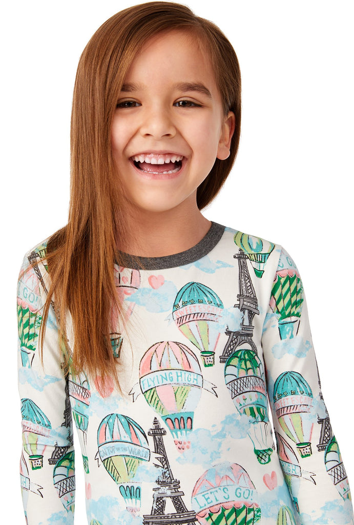 On Top of the World Long Sleeve Stretch Jersey Kids PJ Set