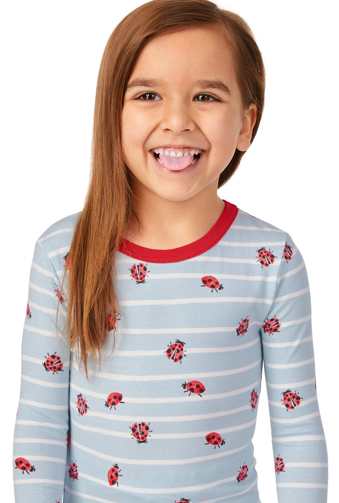 Walk the Line Long Sleeve Stretch Jersey Kids PJ Set