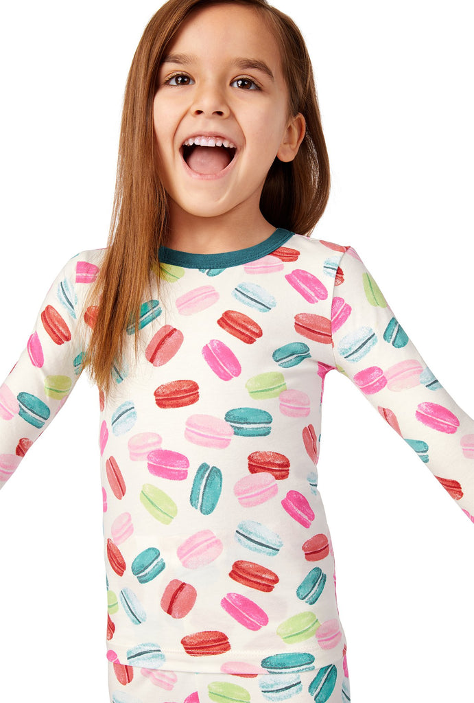 Les Macarons Long Sleeve Stretch Jersey Kids PJ Set