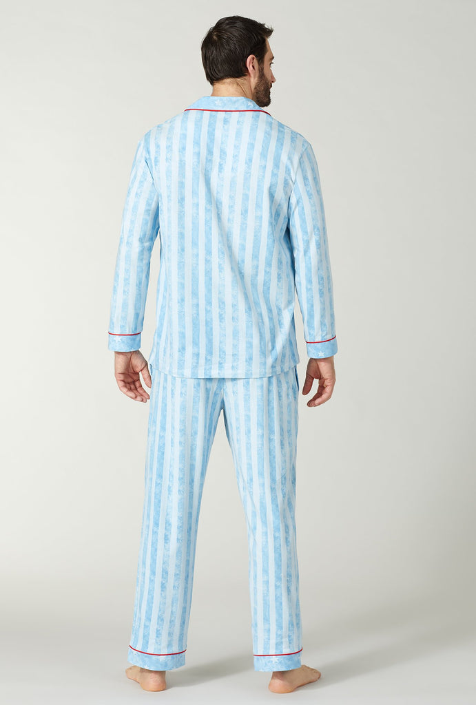 Citizen Stripe Stretch Mens Long Sleeve Classic Pj Set