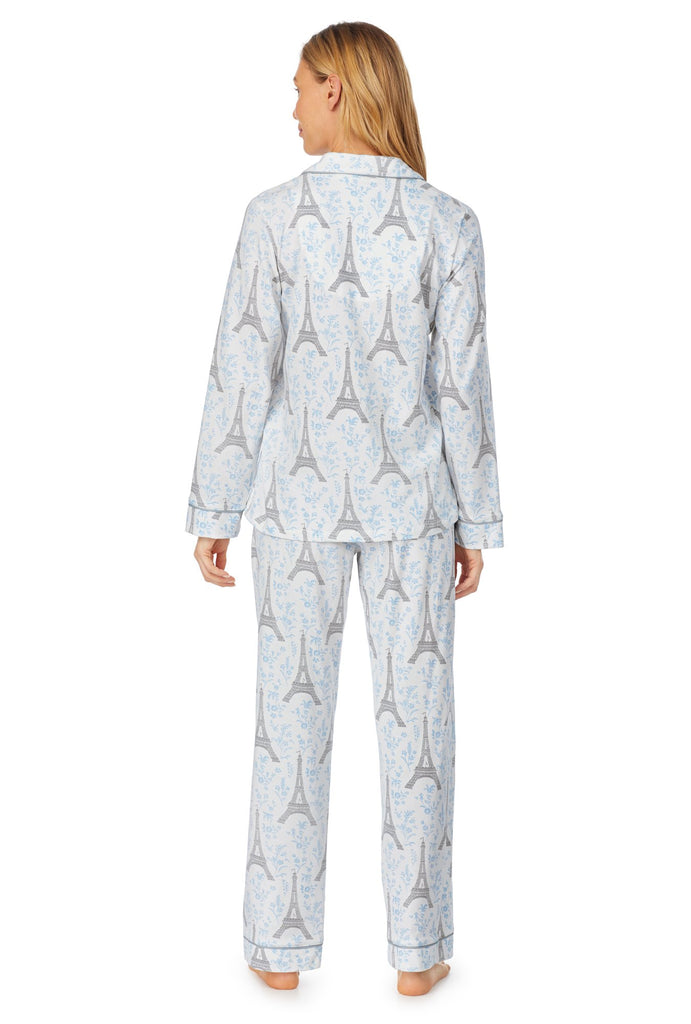 Blue Eiffel Stretch Long Sleeve Classic PJ Set