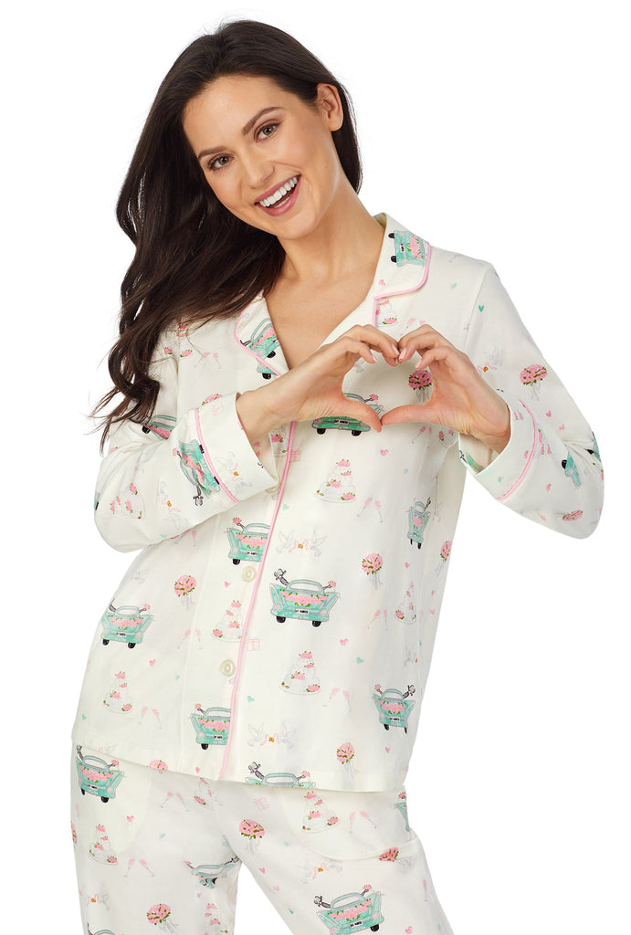 Just Married Long Sleeve Classic Stretch Jersey PJ Set