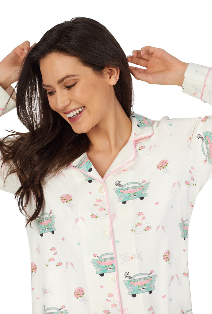 Just Married Long Sleeve Classic Stretch Jersey PJ Set