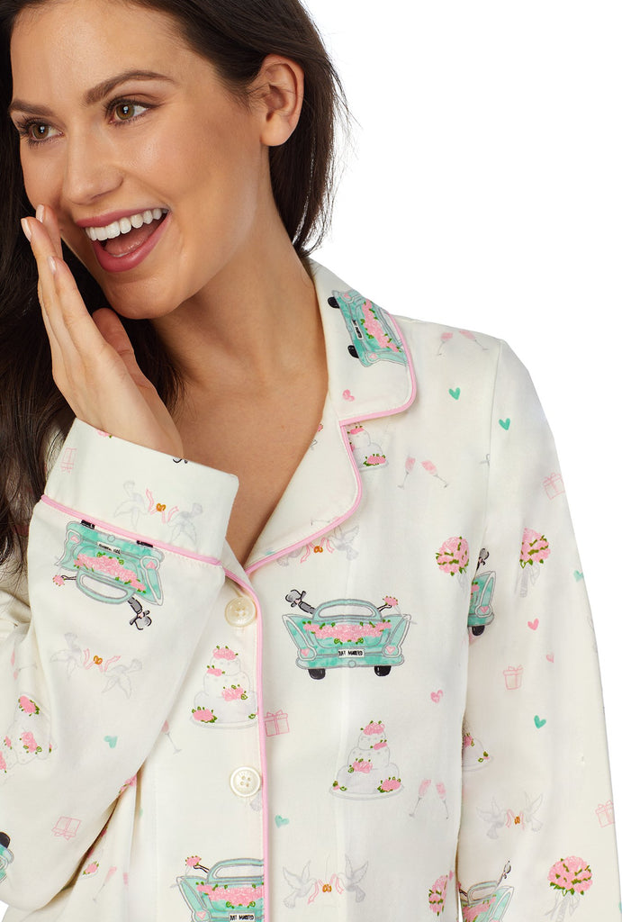 Just Married Long Sleeve Classic Stretch Jersey PJ Set