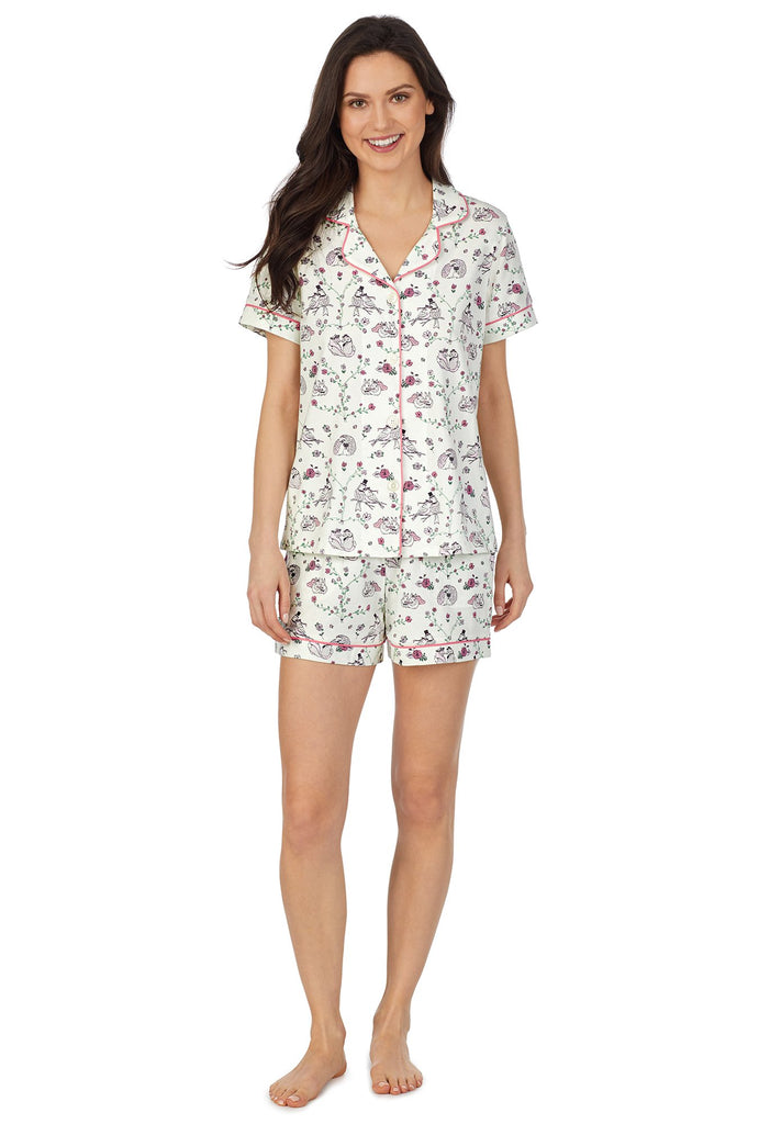Soulmates Short Sleeve Classic Shorty Stretch Jersey PJ Set