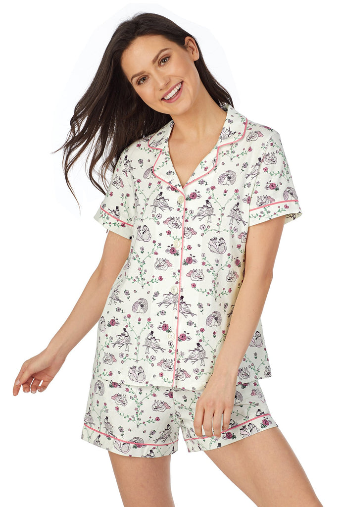 Soulmates Short Sleeve Classic Shorty Stretch Jersey PJ Set