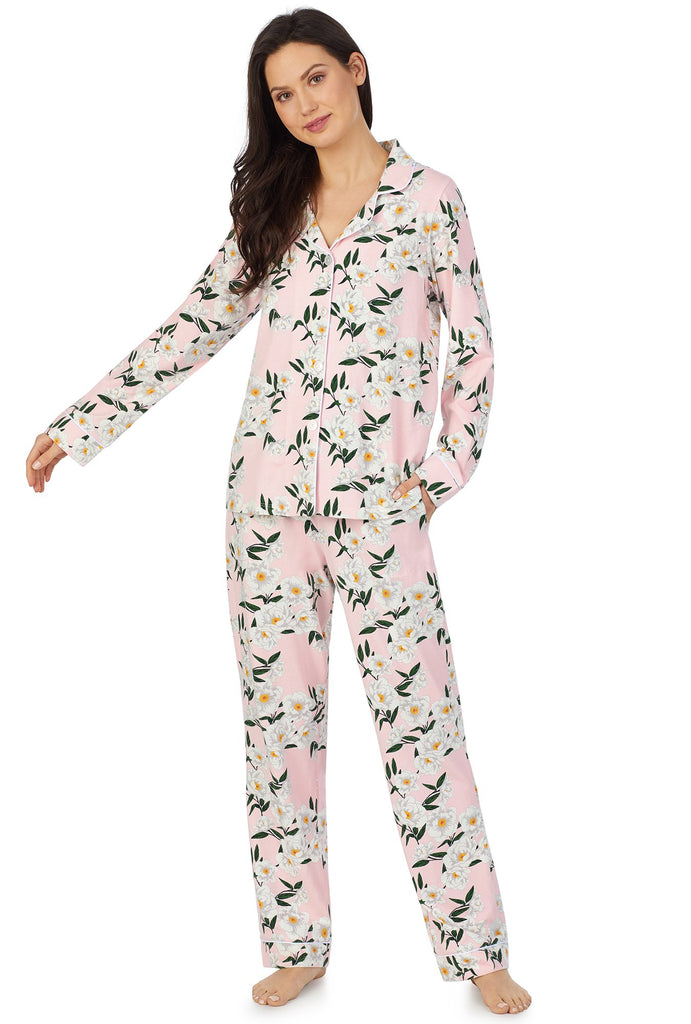 Fleur De L'Amour Long Sleeve Classic Stretch Jersey PJ Set