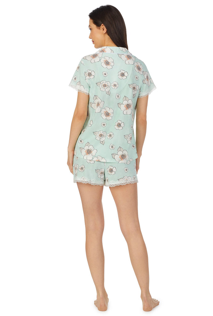Forever Flower Short Sleeve Classic Shorty Stretch Jersey PJ Set