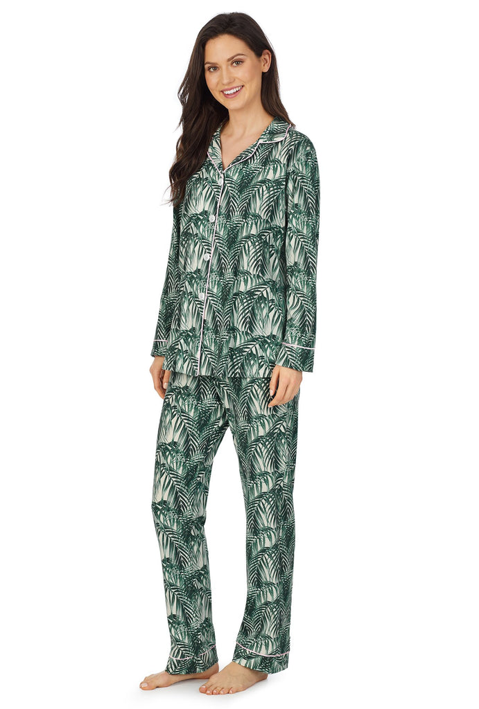 Maui Palm Long Sleeve Classic Stretch Jersey PJ Set