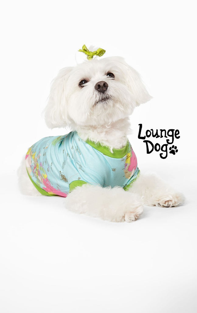 Aqua Around the World Stretch Doggy PJ