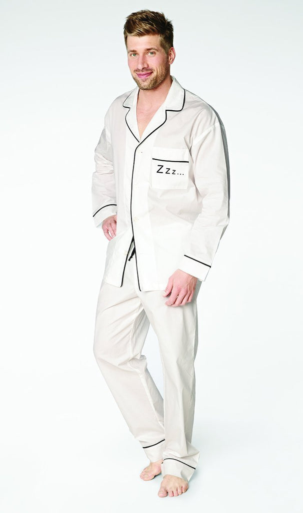 Men's Ivory Embroidered 