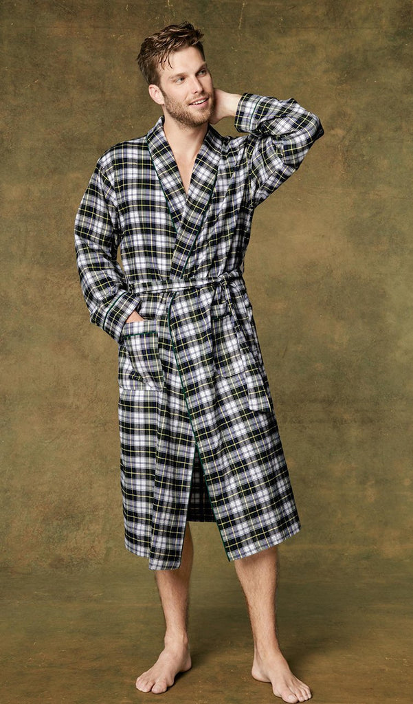 Murray Plaid Mens Flannel Below the Knee Robe