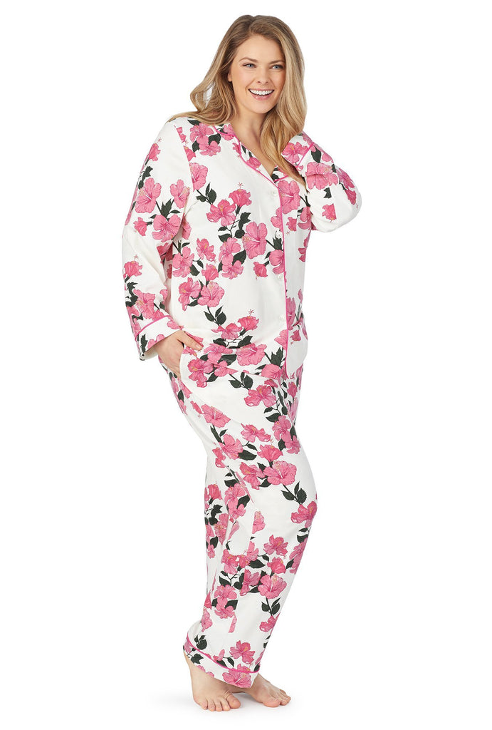 Island Flower Long Sleeve Classic Stretch Jersey PJ Set