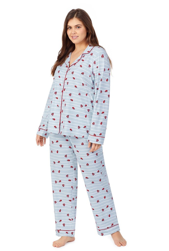 Walk the Line Long Sleeve Classic Stretch Jersey PJ Set
