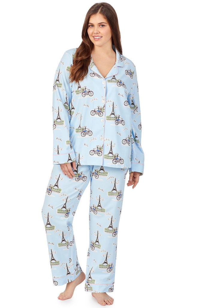 C'est La Vie Long Sleeve Classic Stretch Jersey PJ Set