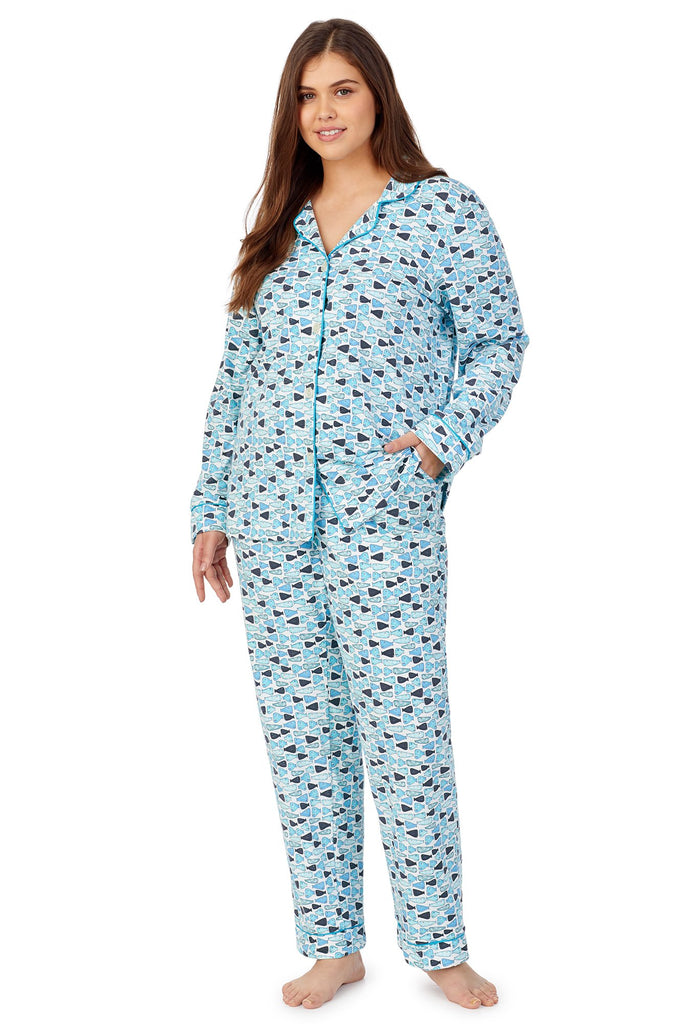 School of Fish Long Sleeve Classic Stretch Jersey PJ Set