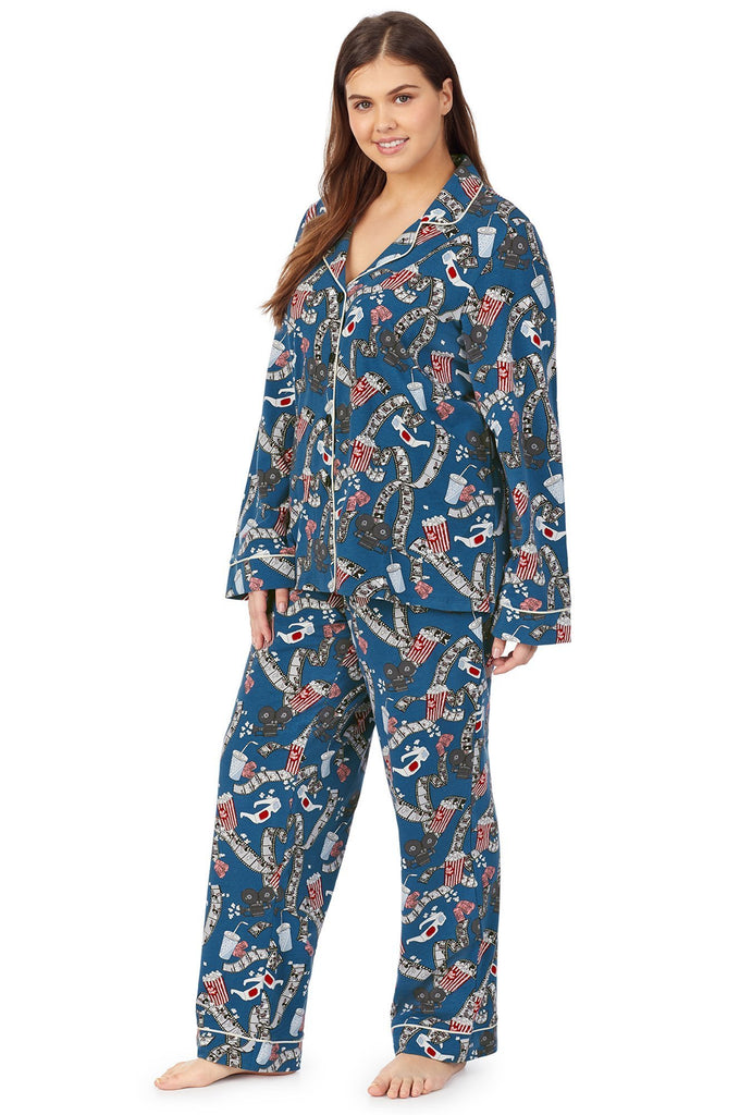 Movie Night Long Sleeve Classic Stretch Jersey PJ Set