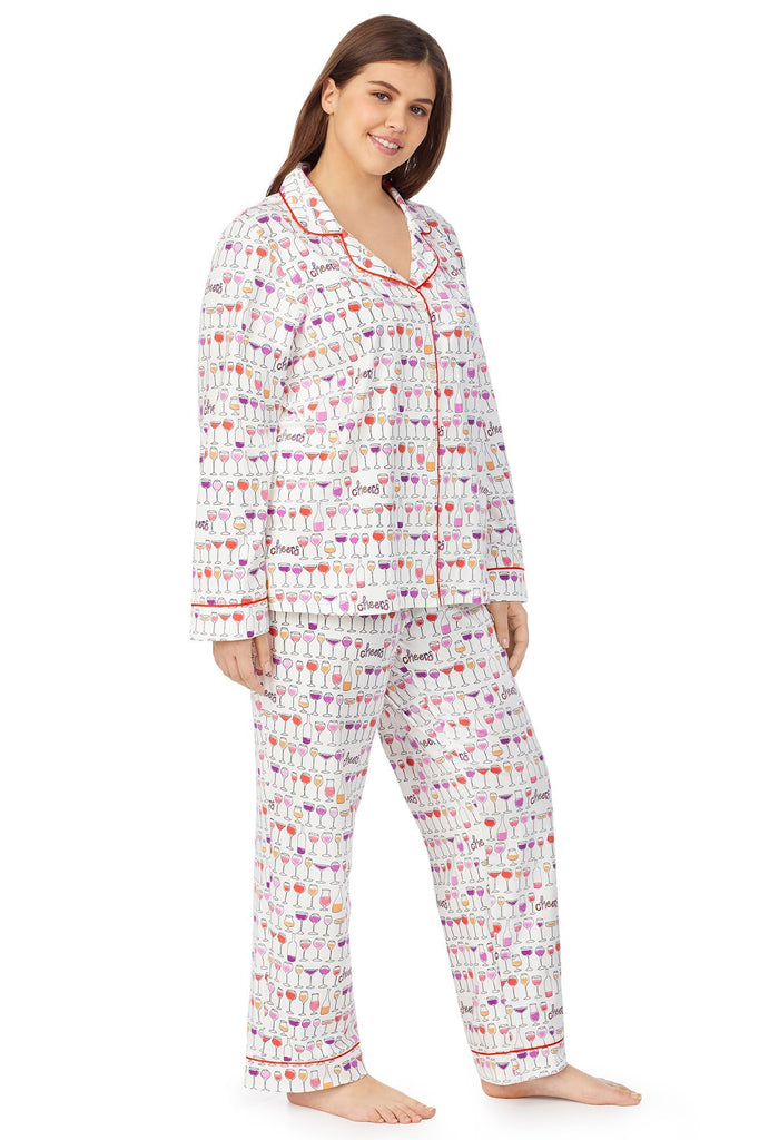 Happy Hour Long Sleeve Classic Stretch Jersey PJ Set
