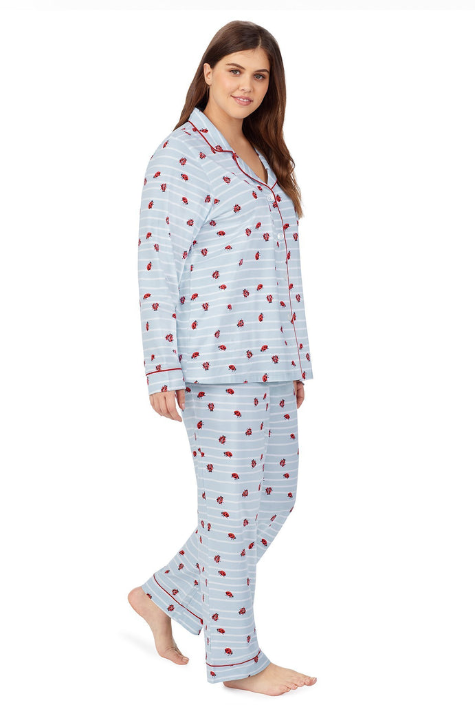 Walk the Line Long Sleeve Classic Stretch Jersey PJ Set