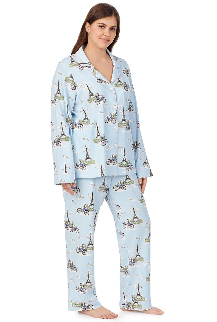 C'est La Vie Long Sleeve Classic Stretch Jersey PJ Set