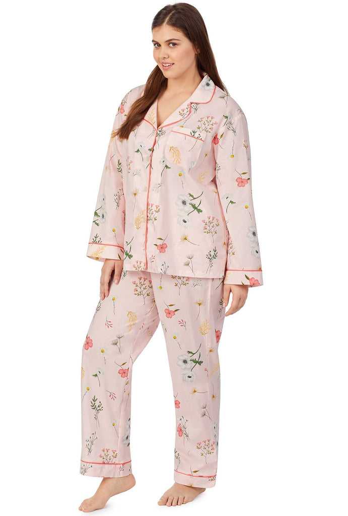 Flower Study Long Sleeve Classic Woven Sateen PJ Set