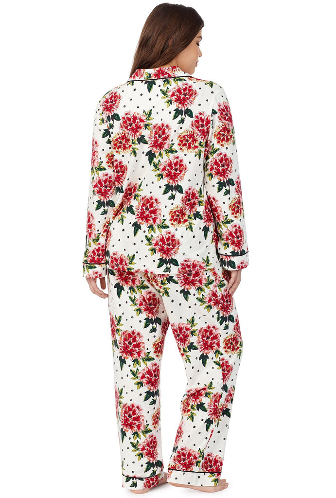 Room to Bloom Long Sleeve Classic Stretch Jersey PJ Set Extended Sizes