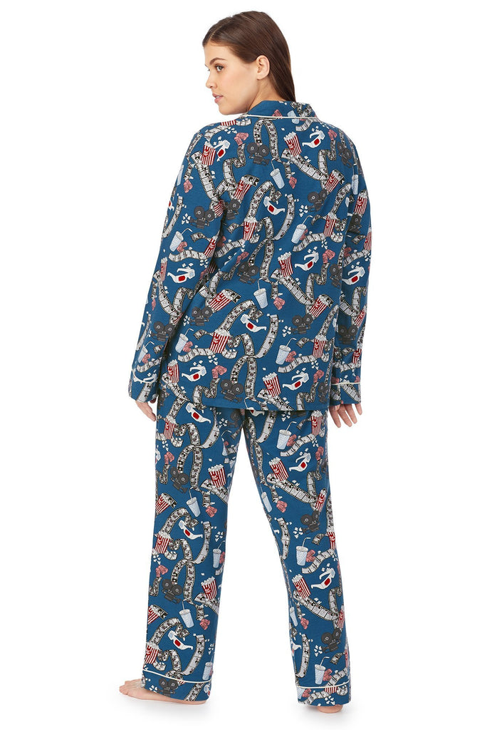 Movie Night Long Sleeve Classic Stretch Jersey PJ Set