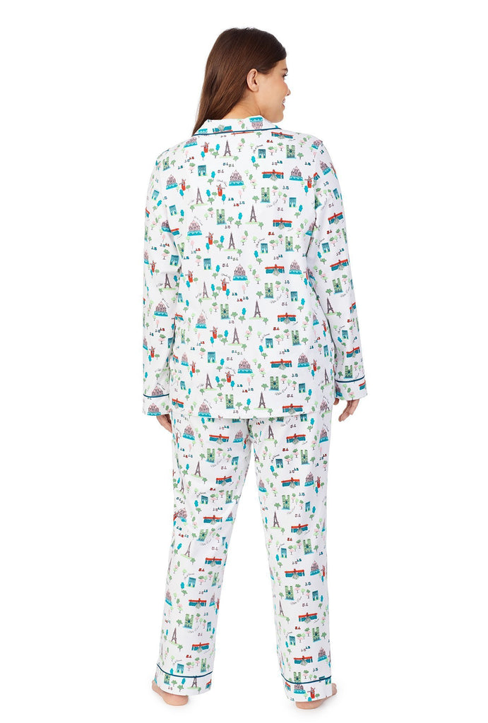 Parisienne Long Sleeve Classic Stretch Jersey PJ Set