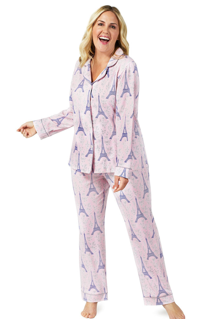 Colette's Eiffel Stretch Long Sleeve Classic PJ Set