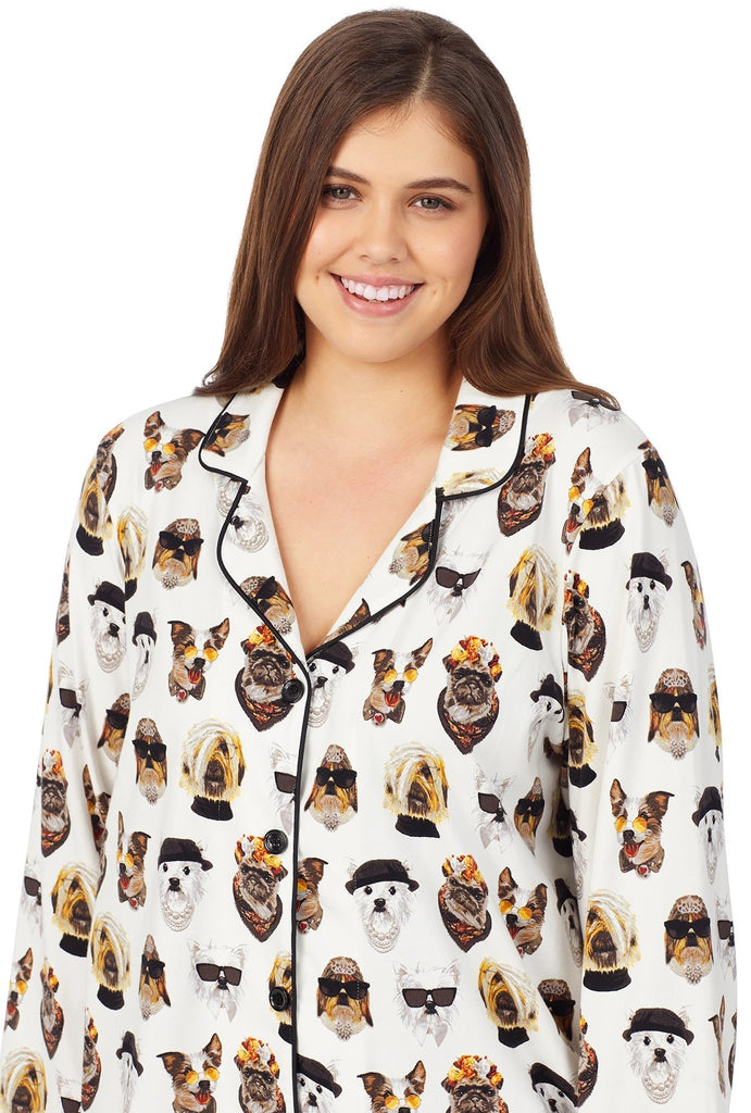 Celebrity Pups Long Sleeve Classic Stretch Jersey PJ Set